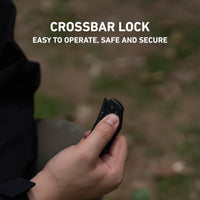 CJRB Nanner Front Flipper Crossbar lock Knife Black G10 Handle (3.23'' Black PVD Coating AR-RPM9 Blade) J1955-BBK