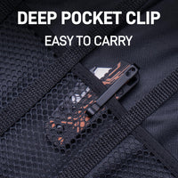 CJRB Boxer Button Lock Knife Black G10 Handle (2.3'' Stone Wash Steel Blade) J1967-BBK, with 10 pcs blades