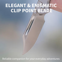 CJRB Bowie Pyrite J1942 AR-RPM9 Steel Blade Sand Polish Wood Handle Folding Knives Rosewood