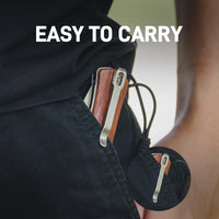 CJRB Glacier Button Lock Knife Smooth Steel + Wood Handle (3.54'' Sand polish AR-RPM9 Blade) J1961-WD