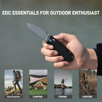 CJRB Maximal Crossbar Lock Knife Black G10 Handle (2.95'' Stone Wash AR-RPM9 Blade) J1954-BK