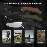 ArtisanCutlery Tradition V2 Liner Lock Knife Green G10 Handle (3.58'' Black PVD Coating AR-RPM9 Blade) 1702M-BGN