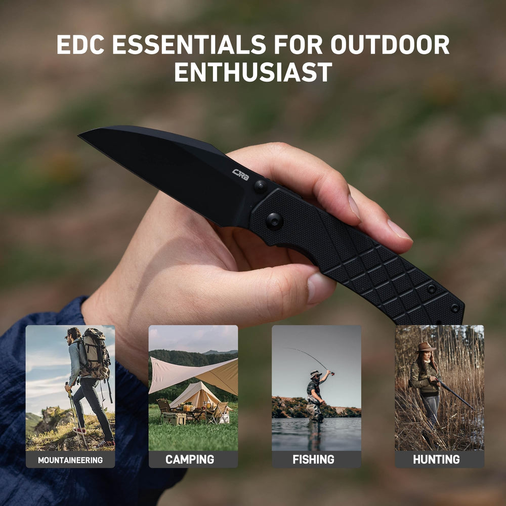 CJRB Kestrel J1962 AR-RPM9 Steel Blade G10 Handle Folding Knives Black