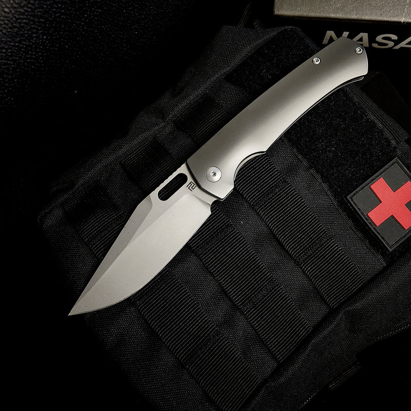 Artisan Cutlery Revel 1867G S90V Blade Titanium Handle Folding Knives