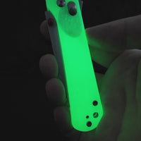 CJRB Bolt Recoil Lock V2 & Thumb Stud G10(Glow In the Dark) Handle (3.25'' Stone Wash AR-RPM9 Blade) J1960-GD