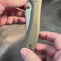 ArtisanCutlery Santee Thumb Stud & Frame Lock Folding Knife Titanium Handle (3.54'' CPM S35VN Steel Stone Wash Blade) 1888G-GY