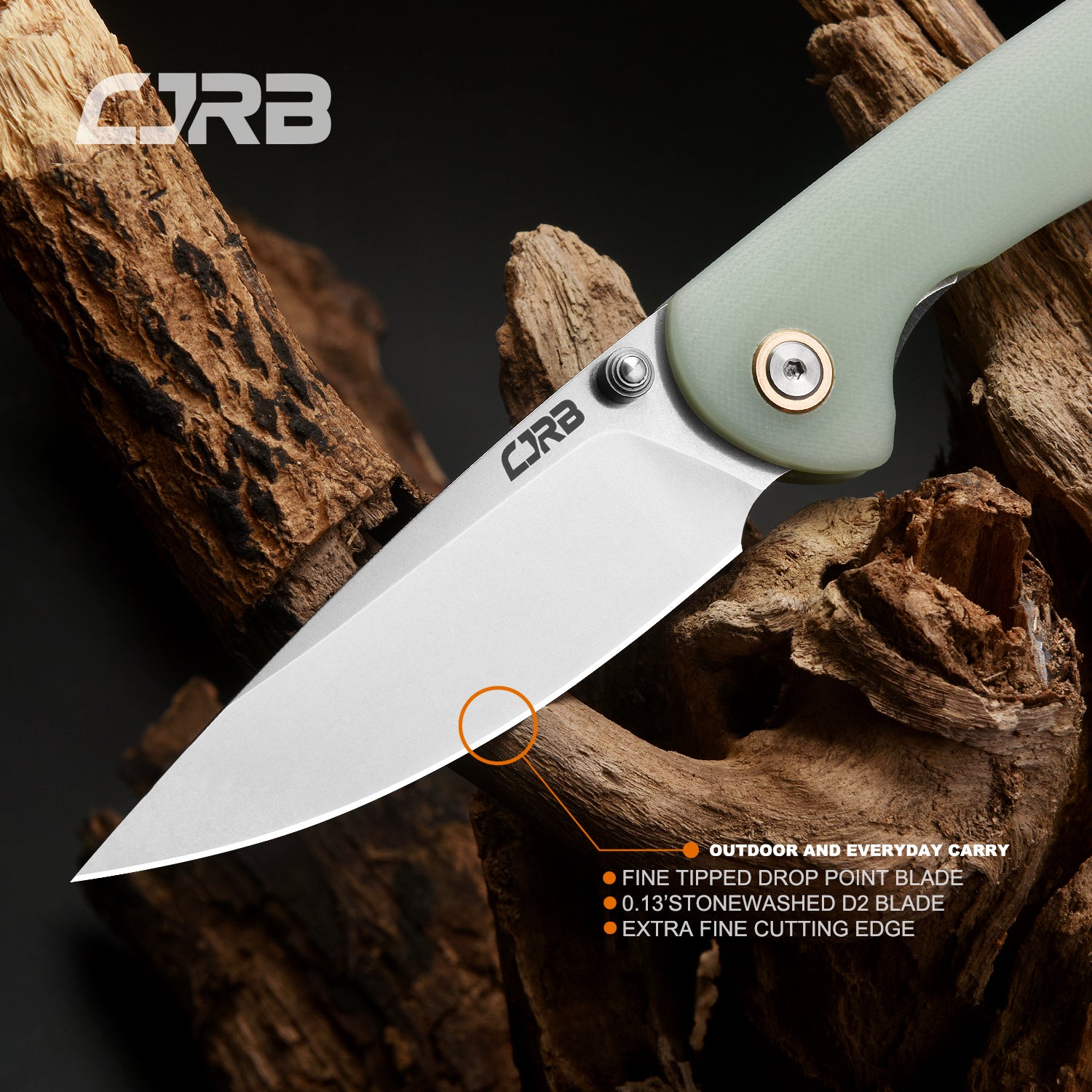 CJRB Feldspar J1912 Folding Knives - D2 Blade, G10 Handle