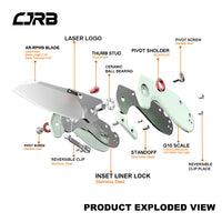 CJRB Maileah J1918 AR-RPM9 Steel Blade G10 Handle Folding Knives