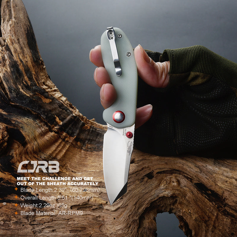 CJRB Maileah J1918 AR-RPM9 Steel Blade G10 Handle Folding Knives
