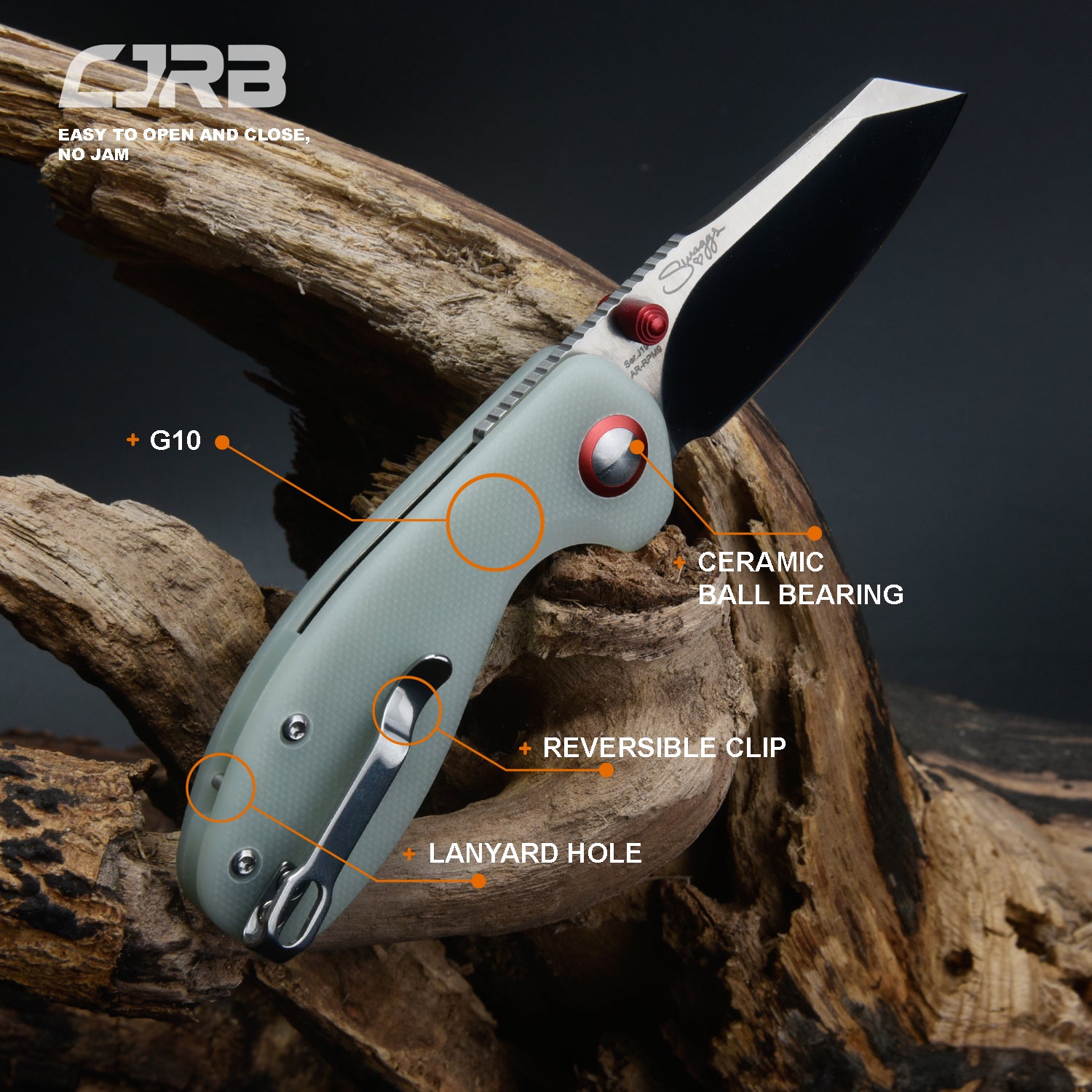 CJRB Maileah J1918 Folding Knives - AR-RPM9 Blade, G10