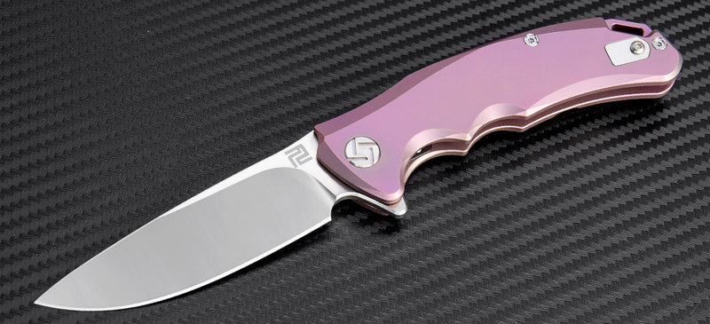 Artisan Cutlery Tradition ATZ-1702GS S35VN Blade Titanium Handle Folding Knives