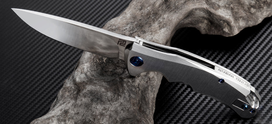 Artisan Cutlery Tradition ATZ-1702GS S35VN Blade Titanium Handle Folding Knives