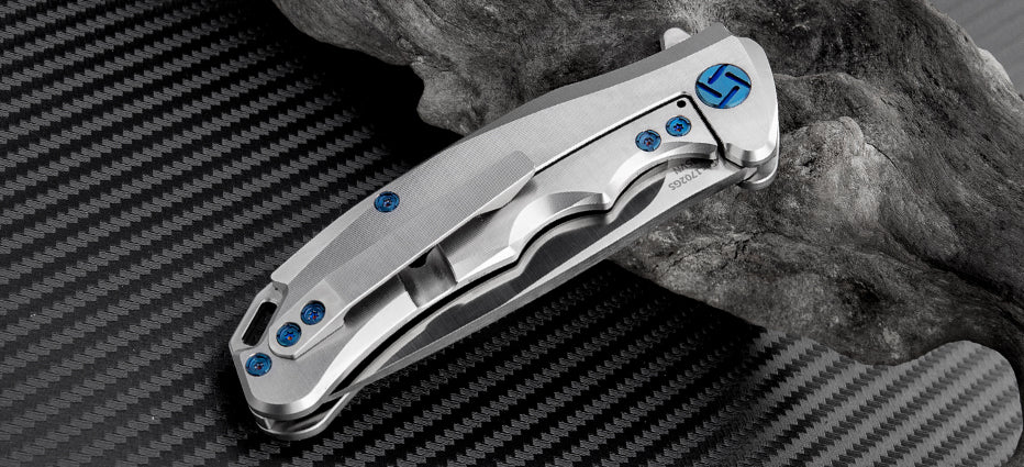 Artisan Cutlery Tradition ATZ-1702GS S35VN Blade Titanium Handle Folding Knives