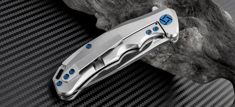 Artisan Cutlery Tradition ATZ-1702GS S35VN Blade Titanium Handle Folding Knives