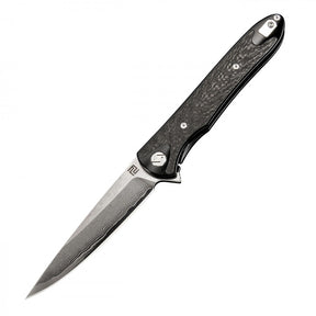 Artisan Cutlery Shark ATZ-1707GD Damascus Blade Titanium TC4 Handle Folding Knives