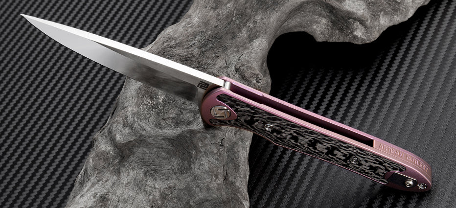 Artisan Cutlery Shark ATZ-1707GS: Titanium Handle Folding Knives