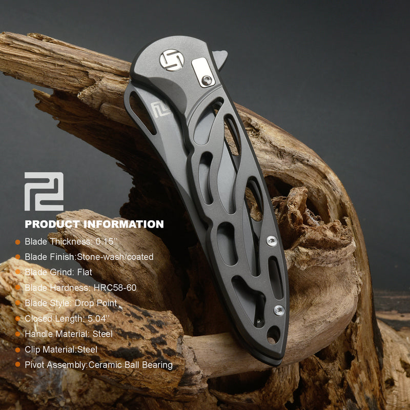 Artisan Cutlery Hoverwing ATZ-1801P  D2 Blade Steel Handle Folding Knives