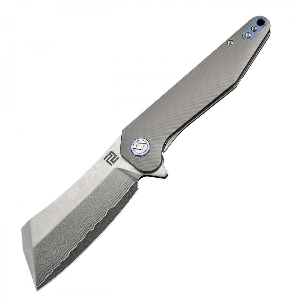 Artisan Cutlery Osprey ATZ-1803GD: Damascus Blade, Titanium Handle