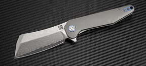 Artisan Cutlery Osprey ATZ-1803GD Damascus Blade Titanium TC4 Handle Folding Knives