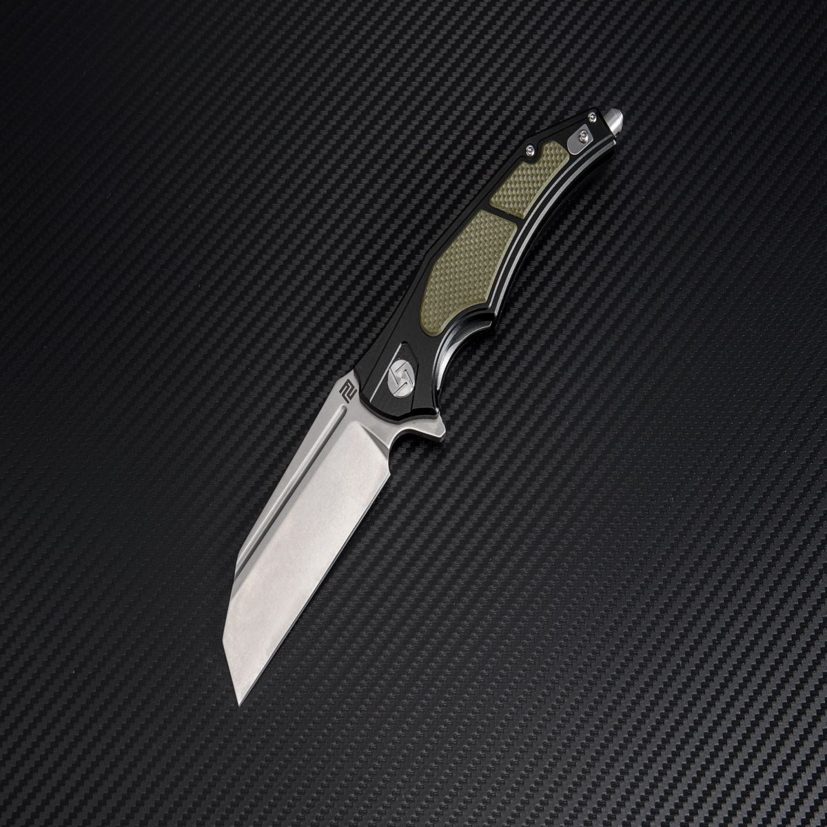Artisan Cutlery Apache Nomad ATZ-1813P D2 Blade Aluminum Handles with G10 Onlays Folding Knives