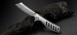 Artisan Cutlery Tomahawk ATZ-1815GD Damascus Blade Titanium Handle Folding Knives