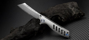 Artisan Cutlery Tomahawk ATZ-1815GD Damascus Blade Titanium Handle Folding Knives