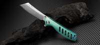 Artisan Cutlery Tomahawk ATZ-1815GSD Damascus Blade Titanium Handle Folding Knives