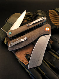 Artisan Cutlery Tomahawk ATZ-1815PS D2 Blade Micarta Handle Folding Knives