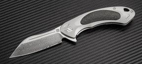 Artisan Cutlery Eterno ATZ-1818GD Damascus Blade Titanium Handle Folding Knives