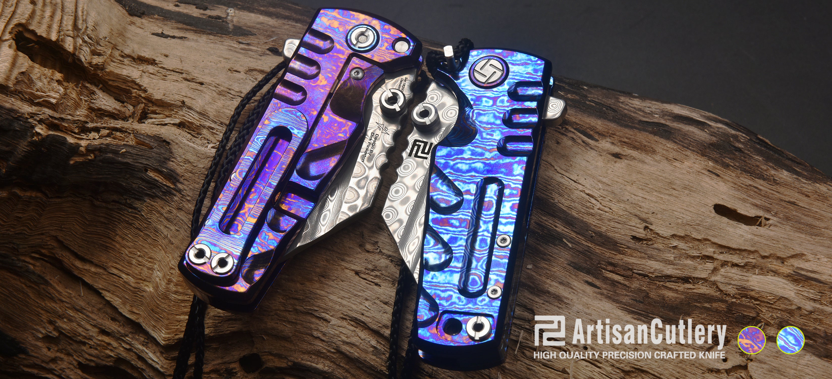 Artisan Cutlery Proponent ATZ-1820GSD Damascus Blade Tita
