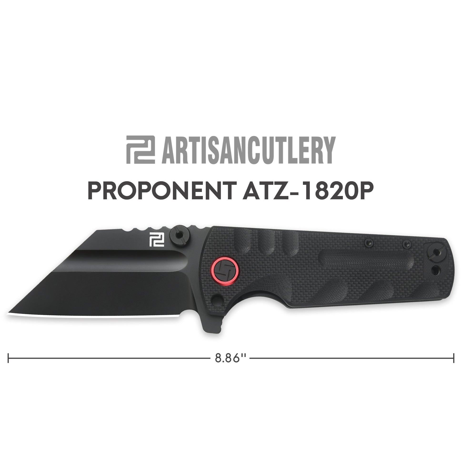 ARTISAN CUTLERY PROPONENT ATZ-1820P D2 Steel Black PVD Bl