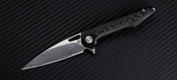 Artisan Cutlery Archaeo ATZ-1821GD Damascus Blade Titanium Handle Folding Knives