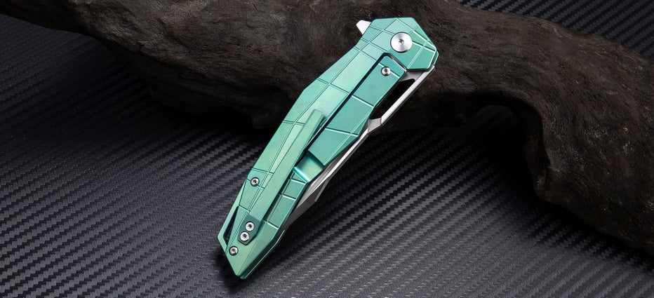 Artisan Cutlery Pangolin ATZ-1826G S35VN Blade Titanium Handle Folding Knives