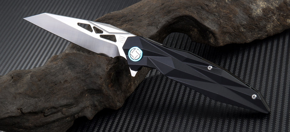 Artisan Cutlery Cygnus ATZ-1827G: Titanium Handle Folding Knife