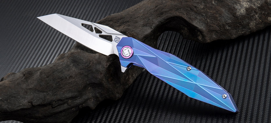 Artisan Cutlery Cygnus ATZ-1827G S35VN Blade Titanium Handle Folding Knives