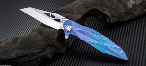 Artisan Cutlery Cygnus ATZ-1827G S35VN Blade Titanium Handle Folding Knives