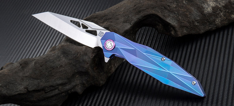 Artisan Cutlery Cygnus ATZ-1827G S35VN Blade Titanium Handle Folding Knives