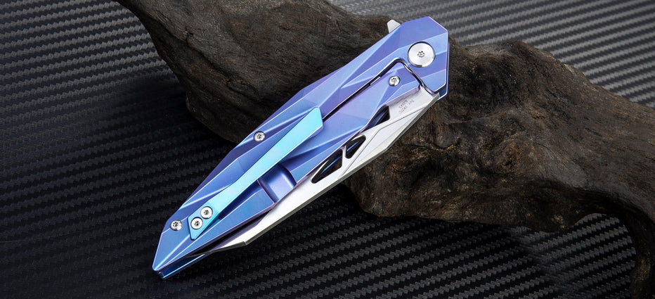 Artisan Cutlery Cygnus ATZ-1827G: Titanium Handle Folding Knife