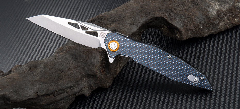 Artisan Cutlery Cygnus ATZ-1827P: D2 Blade, Carbon Fiber Handle