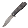 Artisan Cutlery Hyperion ATZ-1834GSD Damascus Blade Titanium and Carbon Fiber Handle Folding Knives