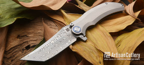 Artisan Cutlery Tacit ATZ-1838GD Damascus Blade Folding Knives