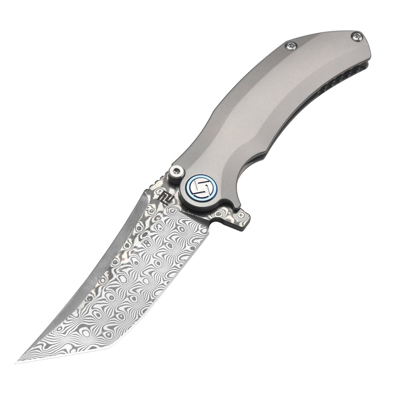 Artisan Cutlery Tacit Atz-1838gd Damascus Blade Folding Knives - artisan cutlery