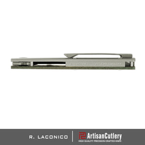 Artisan Cutlery Centauri ATZ-1839G S35VN Damascus Blade Titanium and Fat Carbon fiber Handle Folding Knives