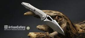 WMK Exclusive Artisan Cutlery Great White Folding Knife White G10