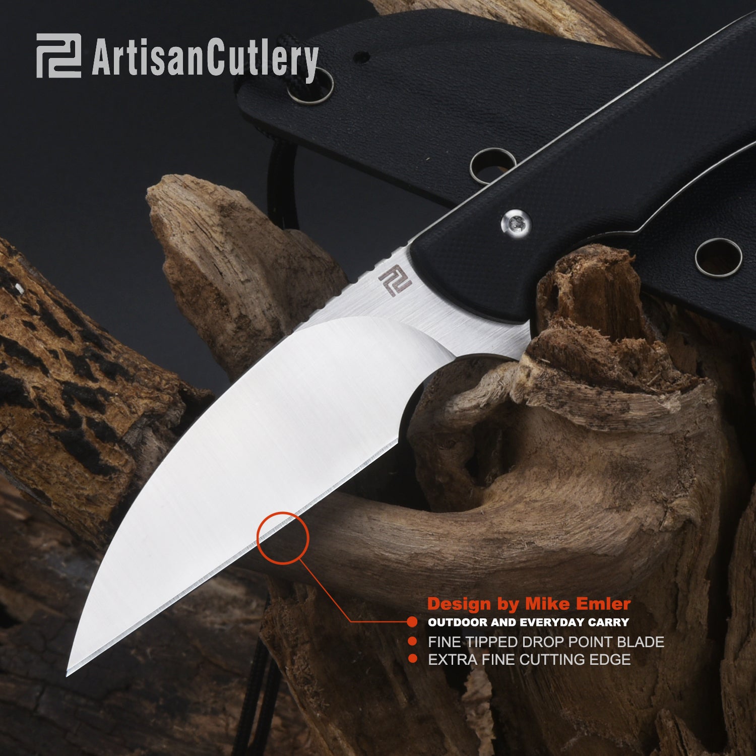 Artisan Cutlery Sea Snake ATZ-1842B AR-RPM9 Steel Blade