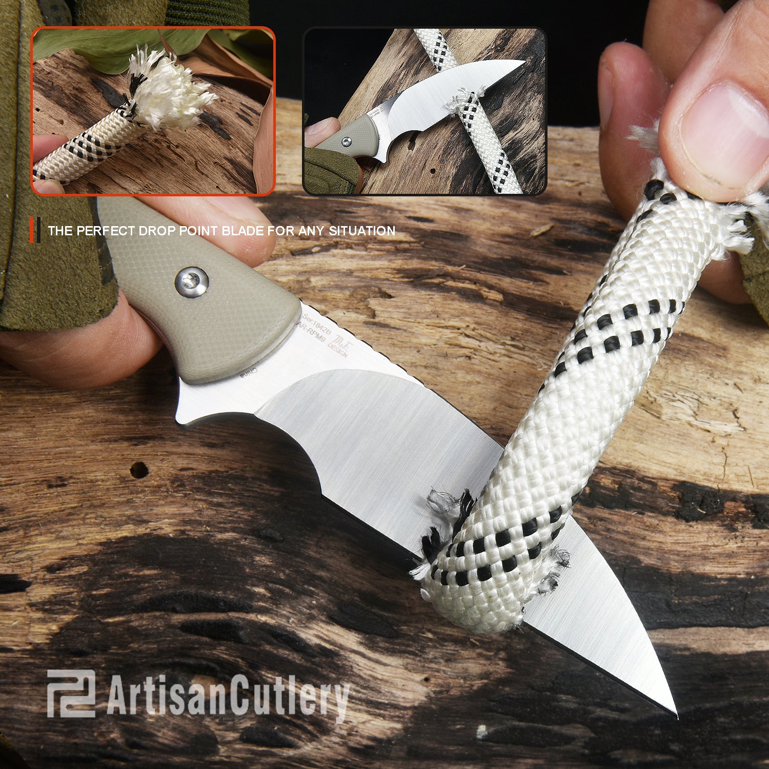 Artisan Cutlery | Sea Snake ATZ-1842B | Folding Knife