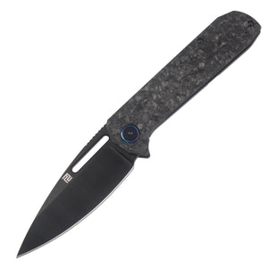 Artisan Cutlery Arion Atz-1843g Cpm 20cv Blade Marbled Carbon Fiber Handle Folding Knives - artisan cutlery