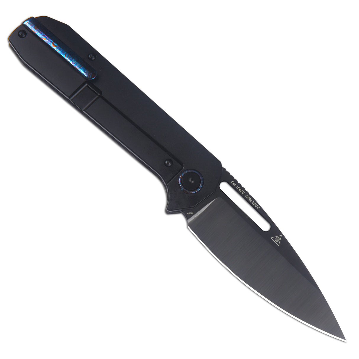Artisan Cutlery Arion ATZ-1843G CPM 20CV Blade Marbled Carbon Fiber Handle Folding Knives