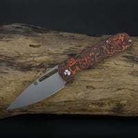 Artisan Cutlery Arion ATZ-1843G S35VN Blade Titanium and Fat Carbon Fiber Handle Folding Knives