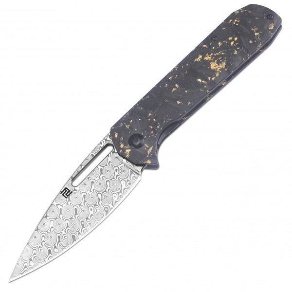 Artisan Cutlery Arion Atz-1843gd Damascus Blade Folding Knives - artisan cutlery